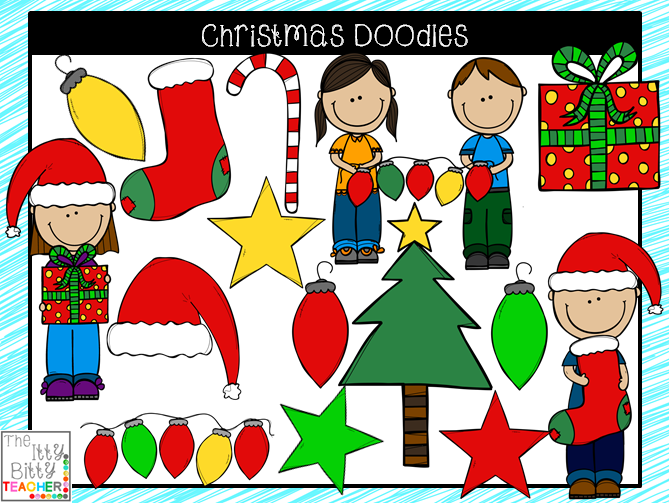 http://www.teacherspayteachers.com/Product/Clipart-Christmas-Doodles-1594484