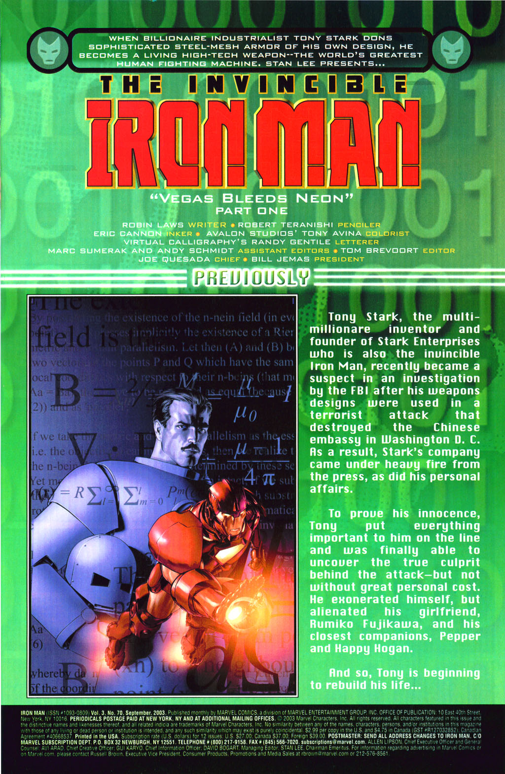Read online Iron Man (1998) comic -  Issue #70 - 2