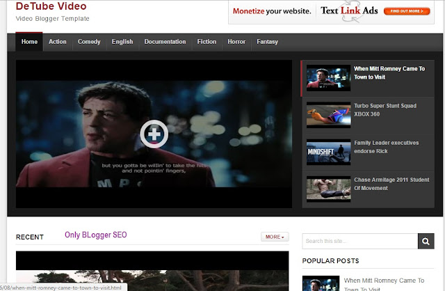  Detube Video Blogger Template Free Download