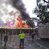 Impressionnant incendie à Six Flags México