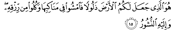 Surat Al-Mulk Ayat 15