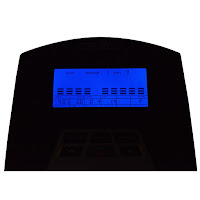 Ironman H-Class 210's blue backlit LCD display, image