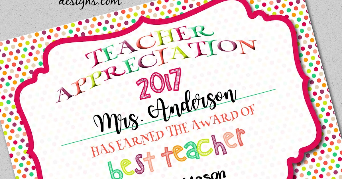 My Fashionable Designs: Free Printable Teacher Appreciation Card