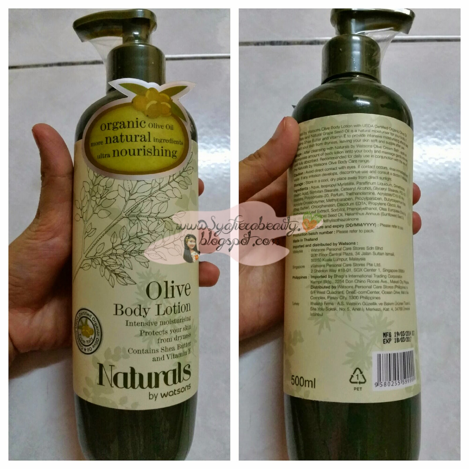 Beauty and Lifestyle Blogger Product Review Watsons Naturals Olive