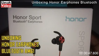 Unboxing Honor Bluetooth Earphones Sport