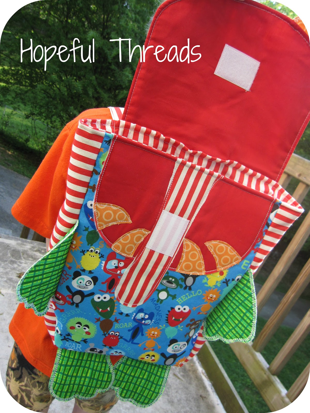 Hopeful Threads Pattern Review Monster Backpack from Muddy Max