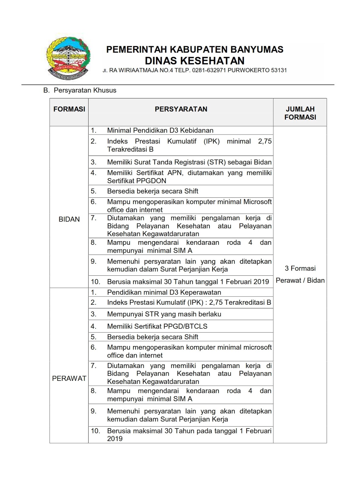 Cara Daftar Kerja Di Dinas Kesehatan CARA PENDAFTARAN