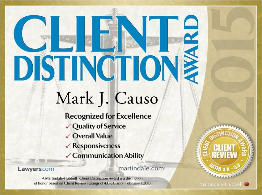 Awarded 2015   Martindale Hubbell Client Distinction Award