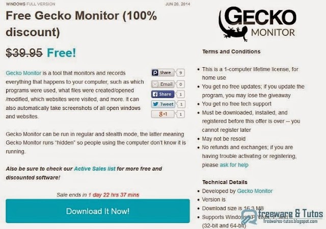 Offre promotionnelle : Gecko Monitor gratuit !