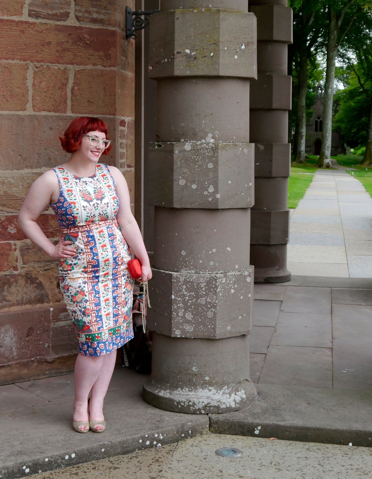 V&A x Oasis Floral Dress What Helen Wore, wedding guest style, wedding guest outfit, floral dress, florals, flower print dress, Oasis dress, V&A x Oasis, V&A print, Dorothy Perkins, TK Maxx, floral print, Fasque Castle, Scottish blogger, wedding season