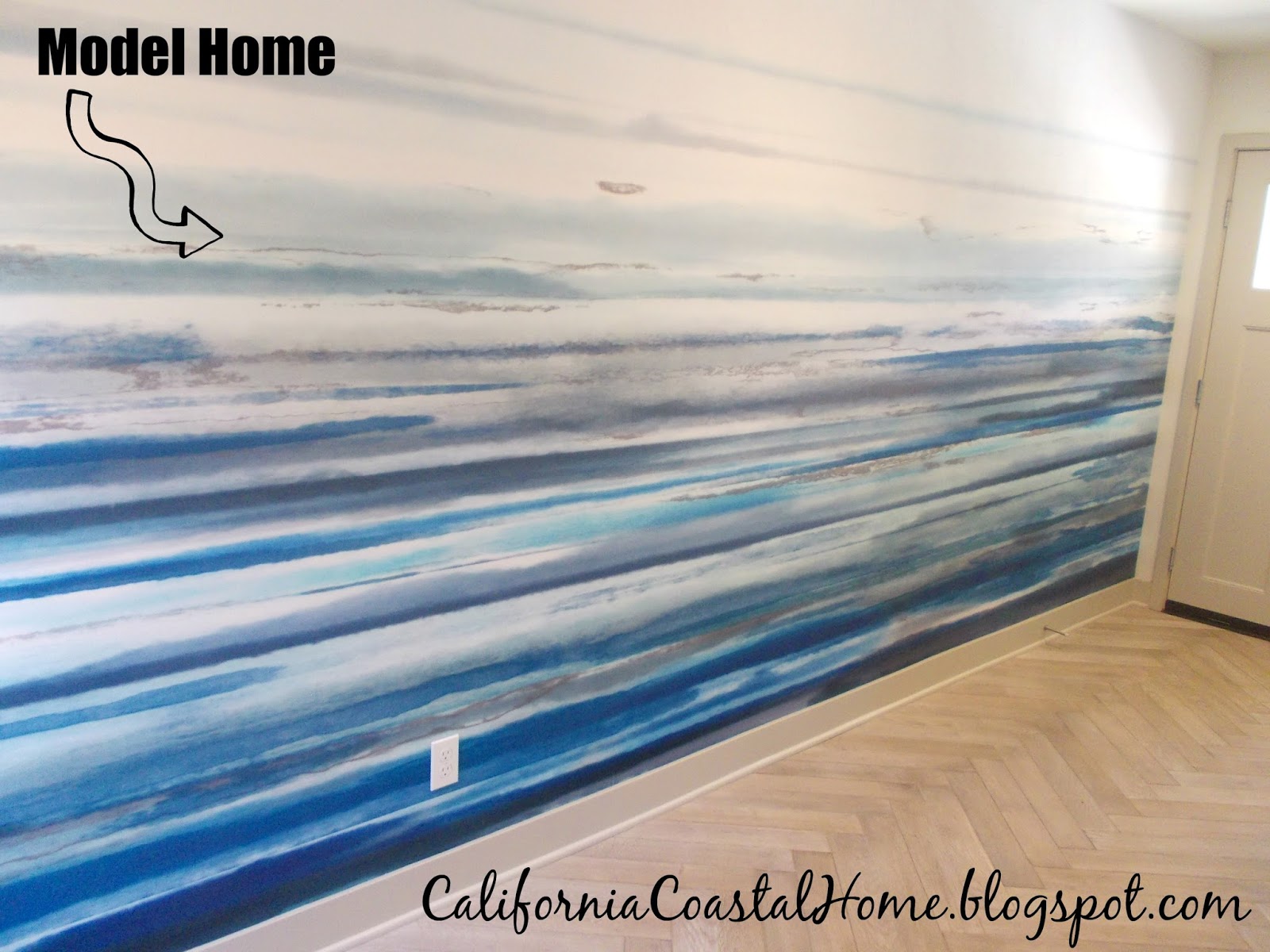 Modern Coastal Wall Mural DIY