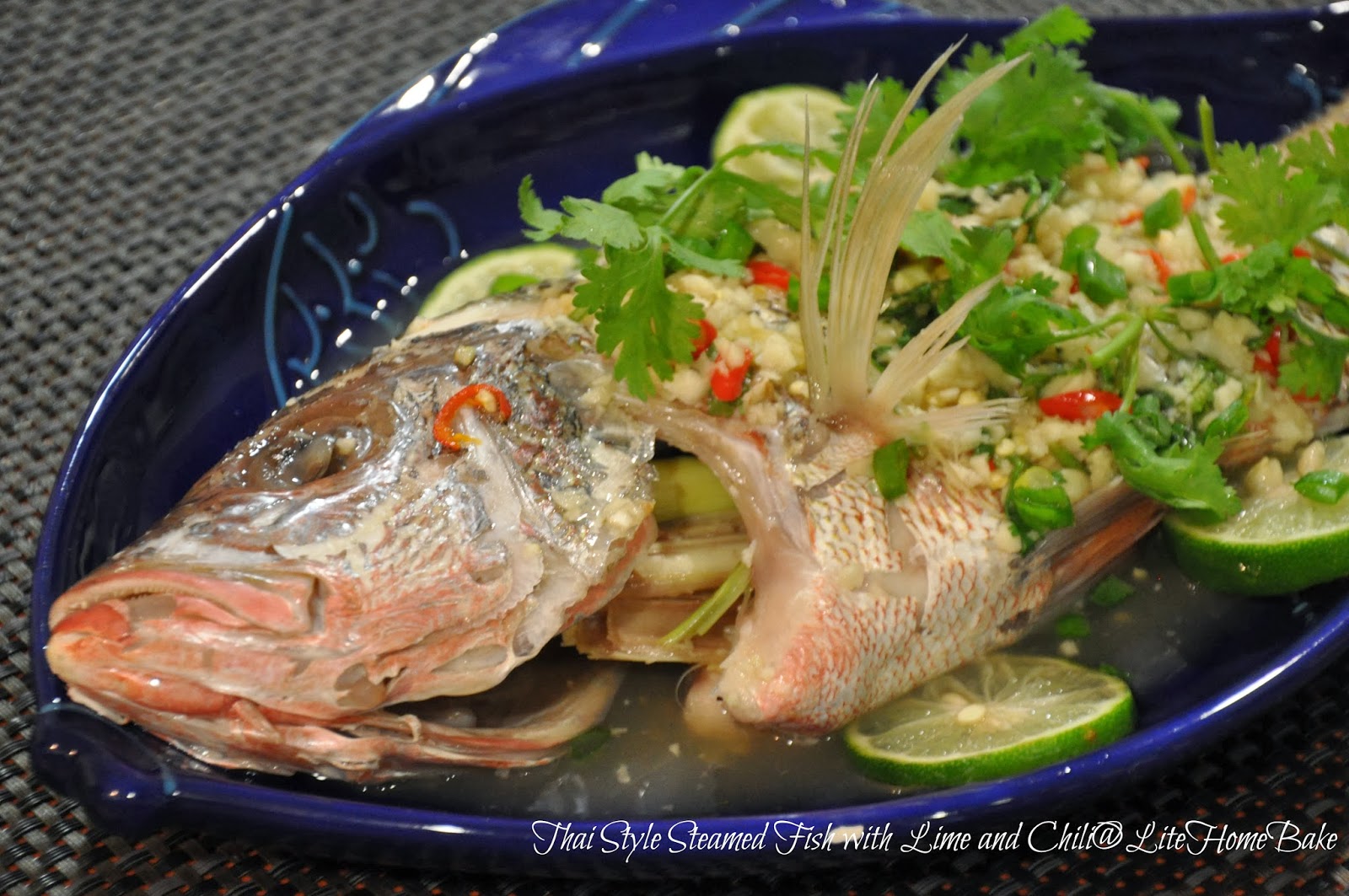 Let's Cook Thai Steamed Snapper with Lime Sauce Lite Home Bake
