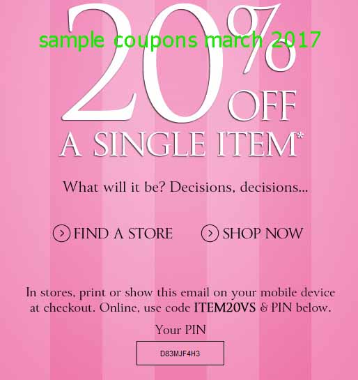 Free Promo Codes and Coupons 2020: Victoria's Secret Coupons