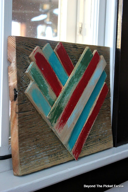 wood heart, wood shims, reclaimed wood, heart, valentines day, easy DIY, heart decor, rustic, http://bec4-beyondthepicketfence.blogspot.com/2016/01/wood-shim-heart.html