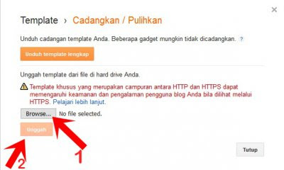 cara mengganti template blog di blogspot