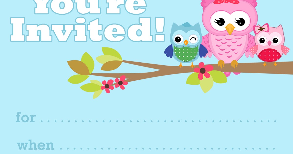 Printable Invitations Owl