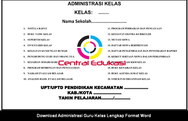 Download Administrasi Guru Kelas Lengkap Format Word Download Administrasi Guru Kelas Lengkap Format Word