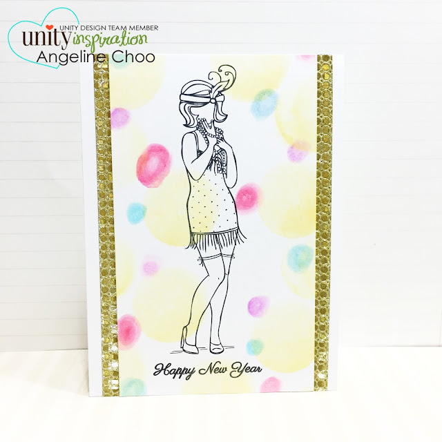 ScrappyScrappy: Party lights background #scrappyscrappy #unitystampco #partylight #card #stamp #zigcleancolor #mamaelephant