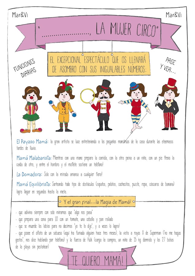 Lámina para imprimir gratis para el día de la madre