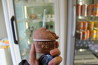 Gianduja gelato at Il Gelato di Filo, Florence, Italy