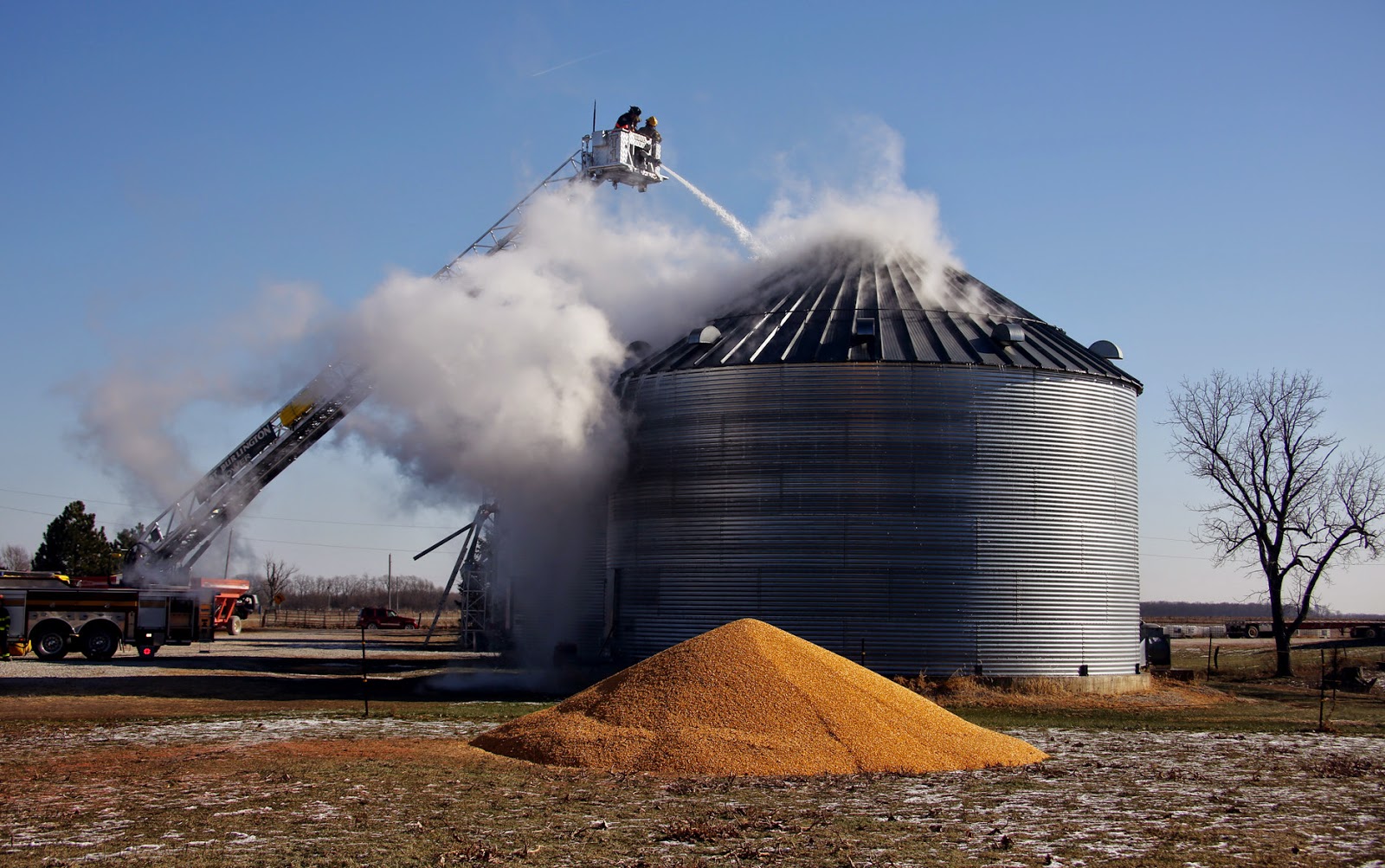 John Lovretta Photography Grain Bin Fire
