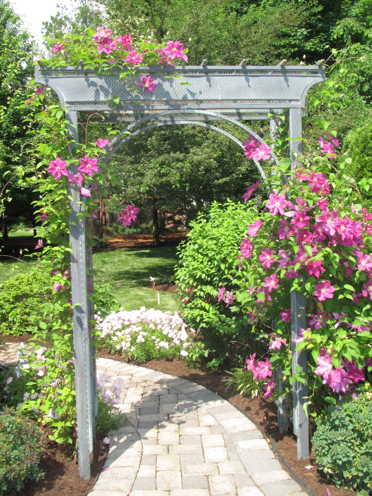 Groshs Lawn Service Landscaping Trellis Arbor Pergola Mulch Edging