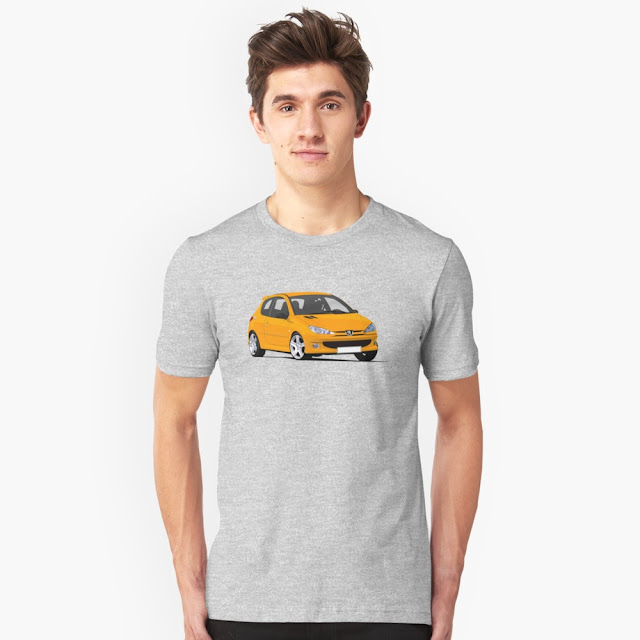 Cornering Peugeot 206 RC t-shirt