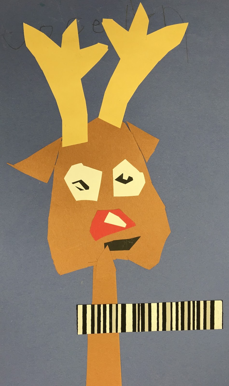 Art Room Blog Kinder Reindeer in Construction Paper...