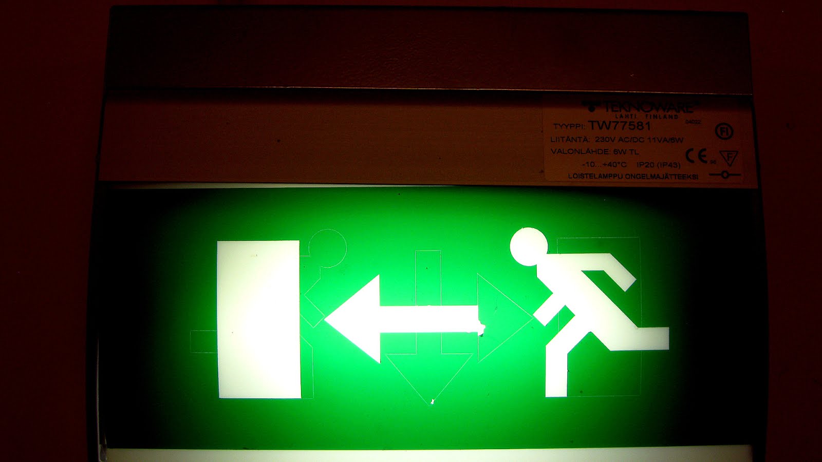 Luminous Fire Exit Signs Fire Choices