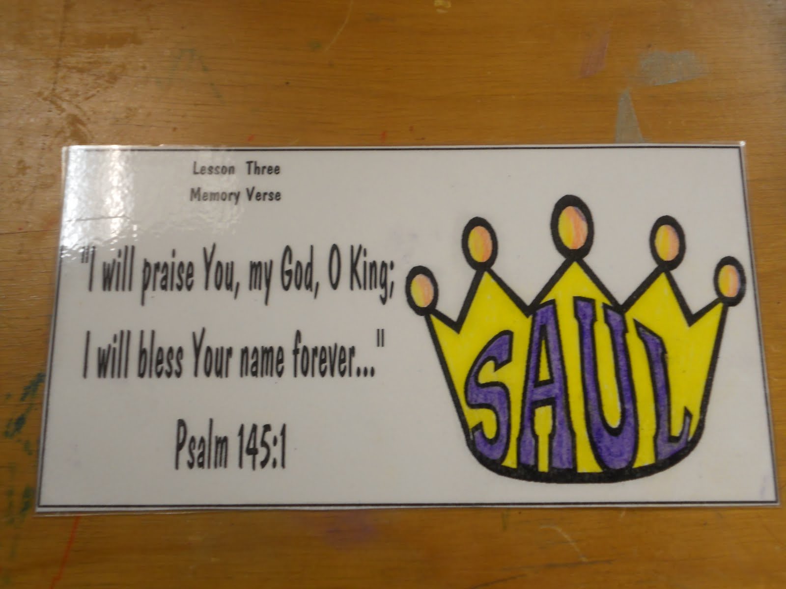 Hands On Bible Teacher Saul Anointed King of Hebrews by Samuel