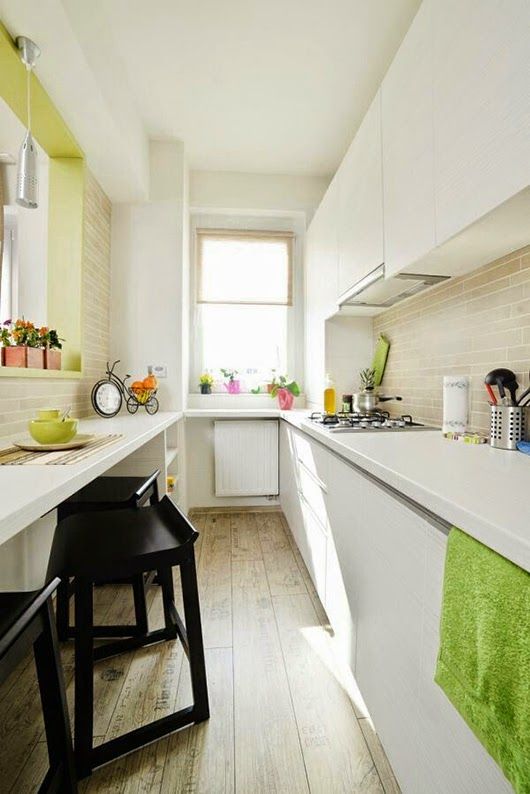 Cómo decorar cocinas estrechas