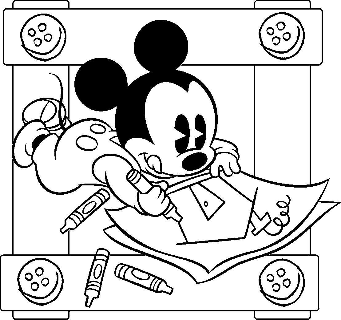 baby coloring pages mickey mouse - photo #17