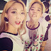 f(x)'s Luna and Amber snapped a SelCa at the backstage of SM Town in Osaka