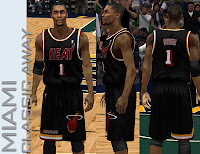 NBA 2K13 Miami Heat Classic Away 1 Jersey Patch