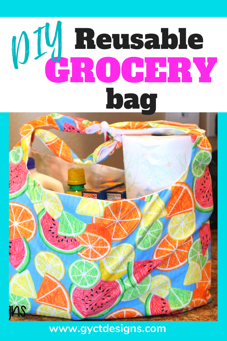 DIY Reusable Grocery Bag (Free PDF Pattern!)