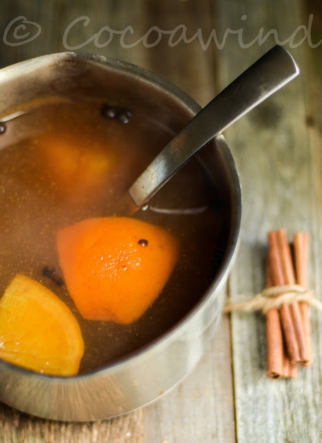 Hot Spiced Apple Cider (alcoholic version with Bourbon included)