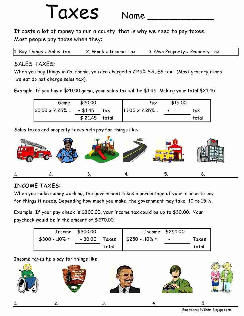 taxes-worksheet-idea-life-skills-lessons-teaching-life-skills-life-skills-classroom