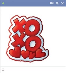 XOXO Facebook emoticon - Hugs and kisses