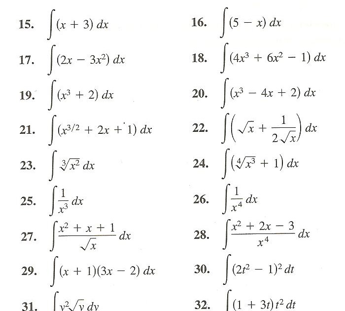 Matematica II Resolver las siguientes integrales