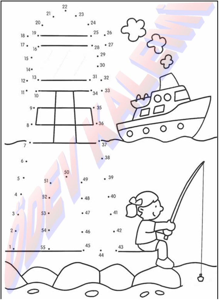 1 Sinif Gorsel Sanatlar Dersi Sayilari Birlestir Boya Odev Kalemi