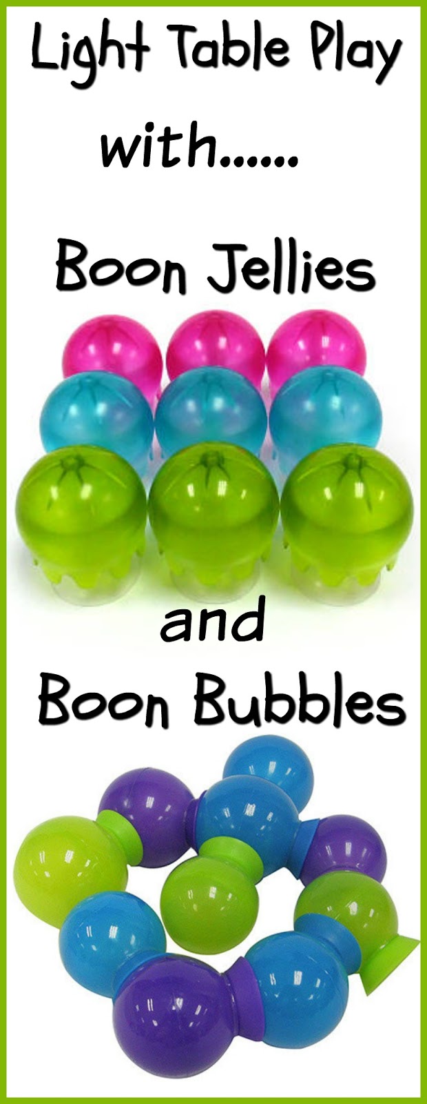 Boon Jellies and Boon Bubbles on the Light Table Homeschool and Light