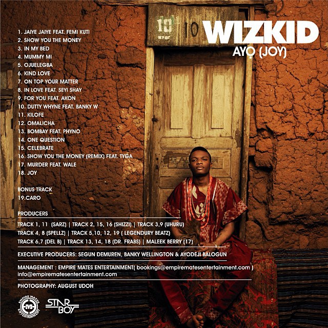 Wizkid AYO (joy) Full Album Download Nigerian Music