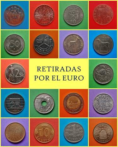 Monedas retiradas por el Euro