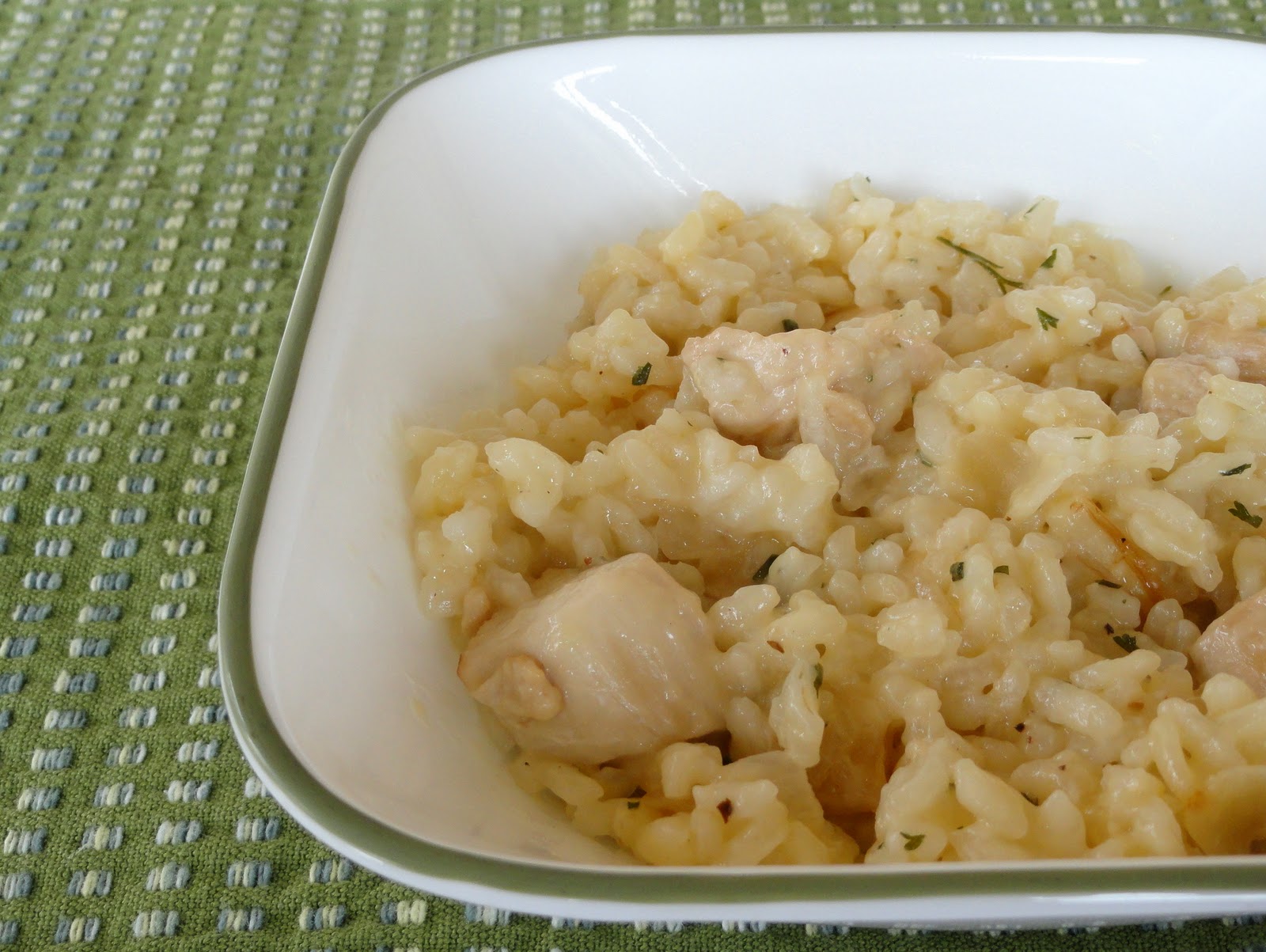 As Good As Gluten Herbed Risotto with Chicken and Caramelized Onions