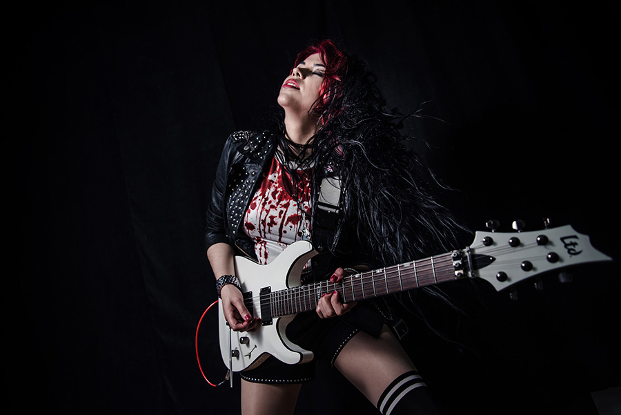 Red Frandany ESP Guitars endorsement m1008 Ms MultiScale 8 Guitar