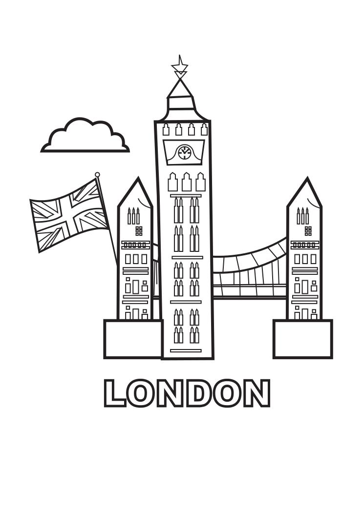 London Coloring Page Child Coloring