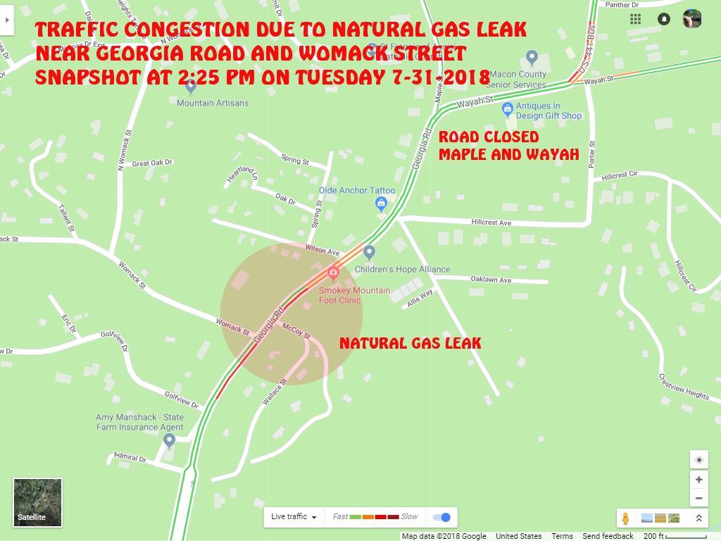 a break in the natural gas line along the georgia road occurred yesterday afternoon a little after 2 pm franklin police franklin fire department a break in the natural gas line along the georgia road occurred yesterday afternoon a little after 2 pm franklin police franklin fire department