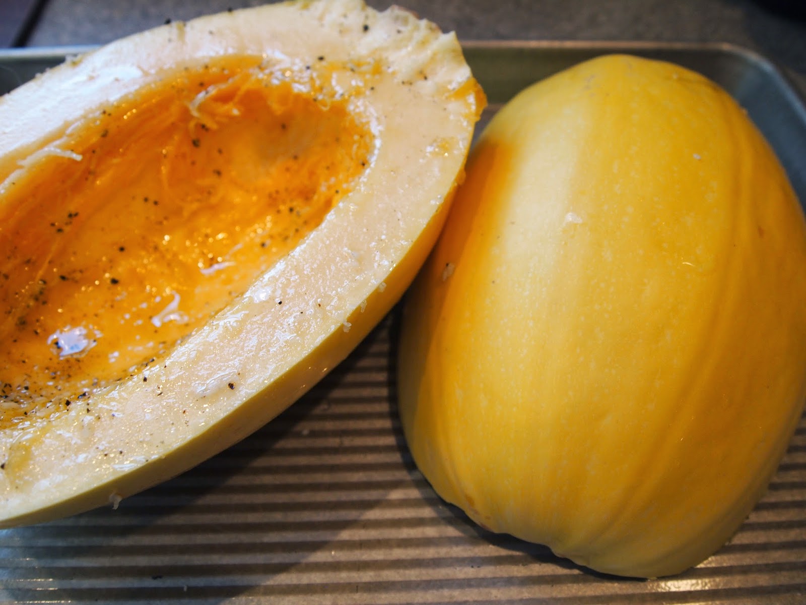 Back on the roll: Farro, Spaghetti Squash and Pomegranate Vinaigrette