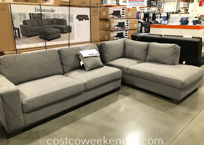 Furnish your living room with the Thomasville Fabric Sectional with Ottoman