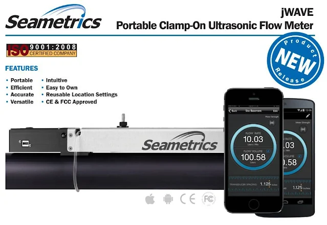 Seametrics jWAVE portable ultrasonic flow meter